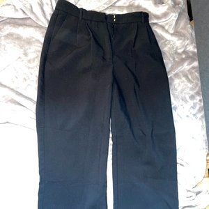 Abercrombie Sloane Tailored Pants Wide Leg Size 30/10 Short Black